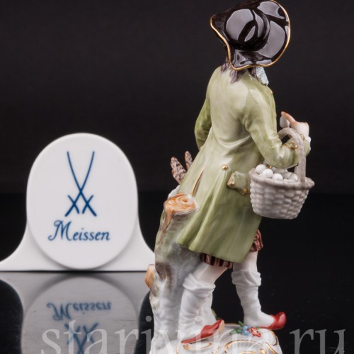 Фарфоровая фигурка Продавец птицы, Cries de Paris, Meissen, Германия.