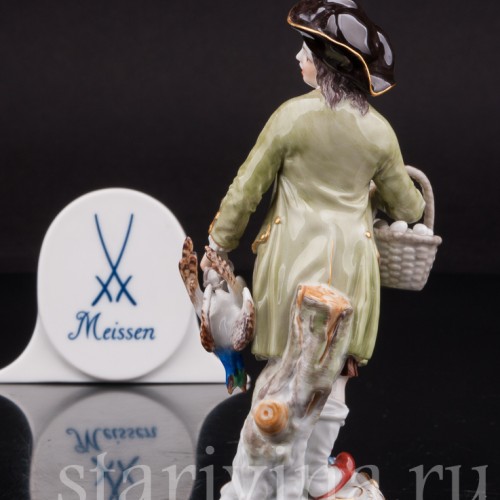 Фарфоровая фигурка Продавец птицы, Cries de Paris, Meissen, Германия.