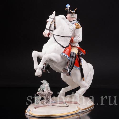 Фарфоровая статуэтка Баварский кирасир, 1770 г, Nymphenburg, Германия, 1930-40 гг.