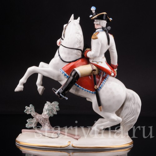 Фарфоровая статуэтка Баварский кирасир, 1770 г, Nymphenburg, Германия, 1930-40 гг.
