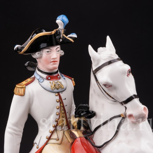 Фарфоровая статуэтка Баварский кирасир, 1770 г, Nymphenburg, Германия, 1930-40 гг.