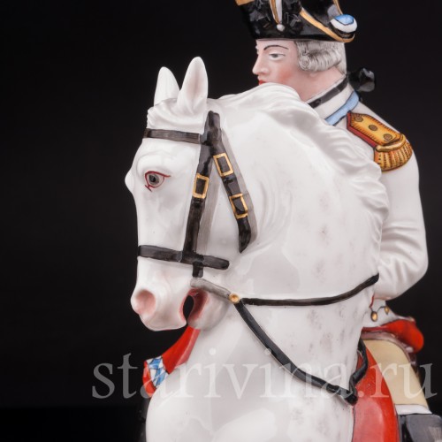 Фарфоровая статуэтка Баварский кирасир, 1770 г, Nymphenburg, Германия, 1930-40 гг.