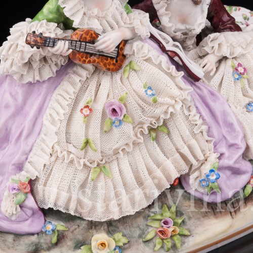 Фарфоровая композиция Дуэт, кружевная, Ernst Bohne Sohne, Германия, нач. 20 в.