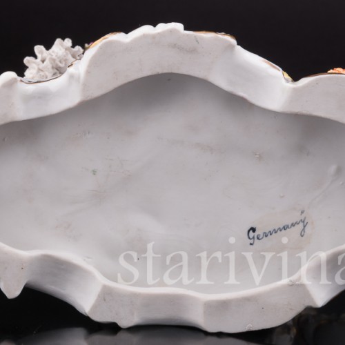 Композиция из фарфора Трио у зеркала, кружевная, Volkstedt, Германия, до 1935 г.