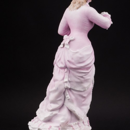 Фарфоровая статуэтка девушки Дама с веером, Richard Eckert & Co, Германия, 1894-1908 гг.