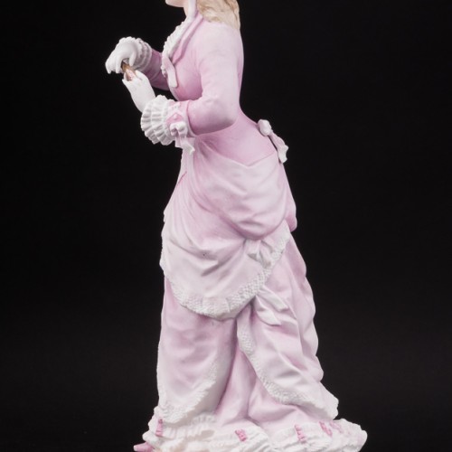 Фарфоровая статуэтка девушки Дама с веером, Richard Eckert & Co, Германия, 1894-1908 гг.