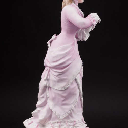 Фарфоровая статуэтка девушки Дама с веером, Richard Eckert & Co, Германия, 1894-1908 гг.