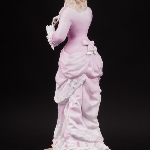 Фарфоровая статуэтка девушки Дама с веером, Richard Eckert & Co, Германия, 1894-1908 гг.