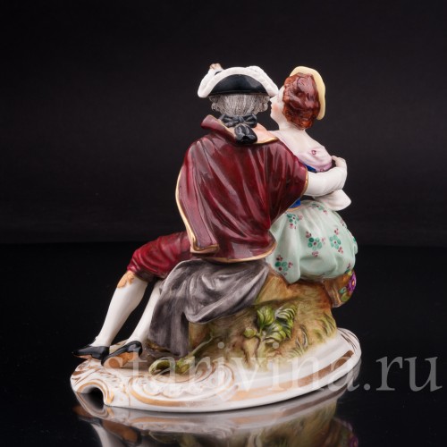 Статуэтка из фарфора Пара с лютней, Rudolf Kammer, Германия, 1945-1972 гг.