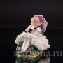 Фигурка из фарфора Девочка с зонтиком, кружевная, Sitzendorf, Германия, вт. пол. 20 в.