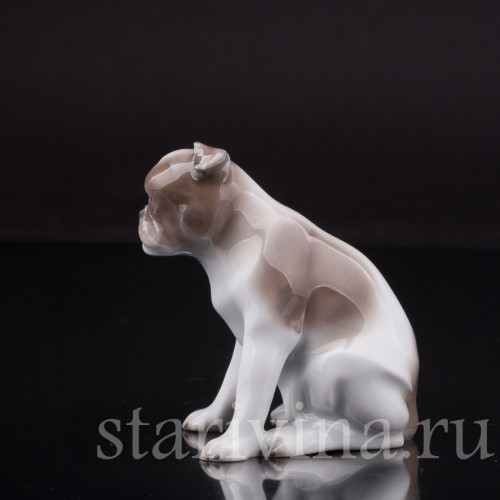 Статуэтка собаки из фарфора Мопс, миниатюра, Hutschenreuther, Германия, 1920-38 гг.