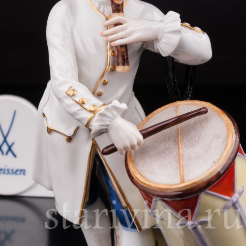 Фарфоровая статуэтка музыканта Барабанщик Meissen, Германия, 1988 г.