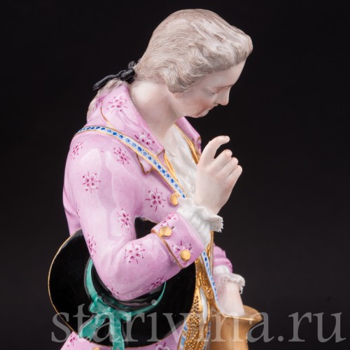 Фарфоровая статуэтка Кавалер с собачкой, Meissen, Германия, 19 век.