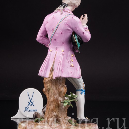 Фарфоровая статуэтка Кавалер с собачкой, Meissen, Германия, 19 век.