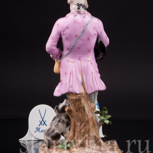 Фарфоровая статуэтка Кавалер с собачкой, Meissen, Германия, 19 век.