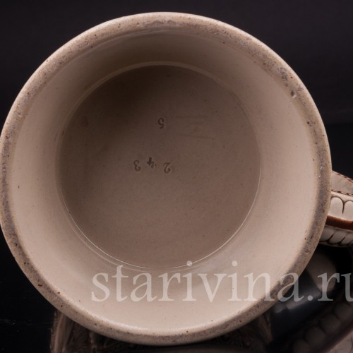 Старинная пивная кружка В таверне, 1 л, Marzi & Remy, Германия, кон. 19 - нач. 20 вв.