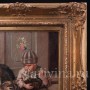 Картина маслом на холсте Мальчик в кожаных штанах с собакой, Германия, ок. 1900 г.