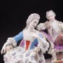 Парные фарфоровые статуэтки Оживленный разговор, пара на креслах, Франция, кон. 19 в.