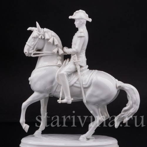 Фарфоровая статуэтка всадника Пируэт, испанская школа верховой езды Augarten, Австрия, сер. 20 века.