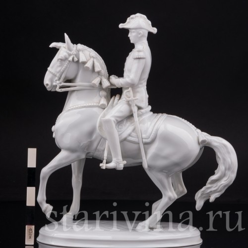 Фарфоровая статуэтка всадника Пируэт, испанская школа верховой езды Augarten, Австрия, сер. 20 века.