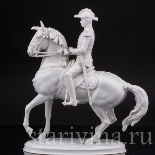 Фарфоровая статуэтка всадника Пируэт, испанская школа верховой езды Augarten, Австрия, сер. 20 века.