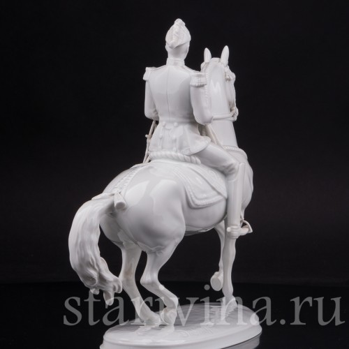 Фарфоровая статуэтка всадника Пируэт, испанская школа верховой езды Augarten, Австрия, сер. 20 века.