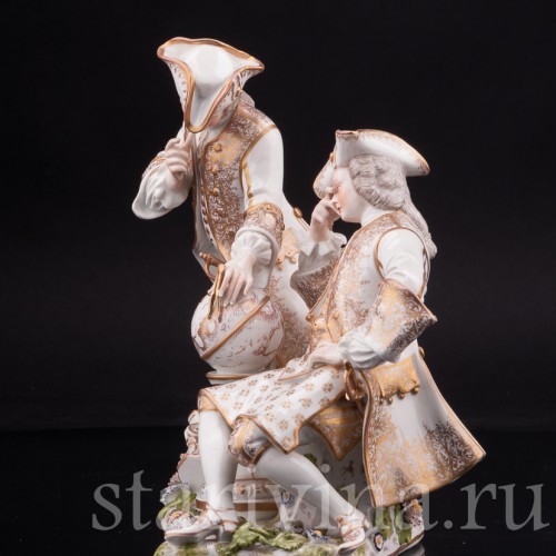 Фарфоровая композиция Вольные каменщики (массоны), Carl Thieme, Германия, нач. 20 в.