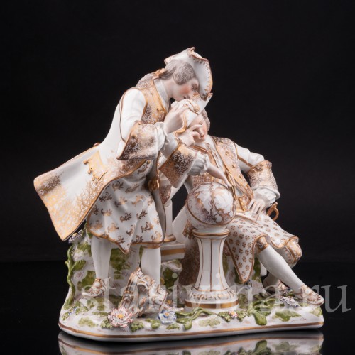 Фарфоровая композиция Вольные каменщики (массоны), Carl Thieme, Германия, нач. 20 в.