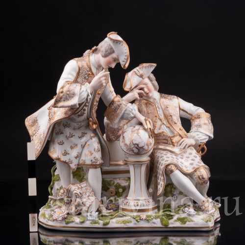 Фарфоровая композиция Вольные каменщики (массоны), Carl Thieme, Германия, нач. 20 в.