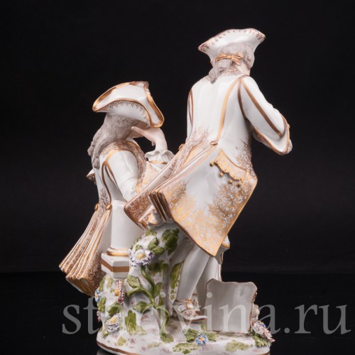 Фарфоровая композиция Вольные каменщики (массоны), Carl Thieme, Германия, нач. 20 в.