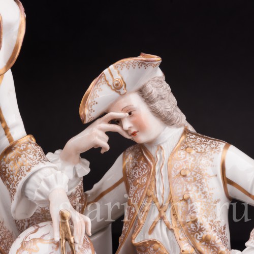 Фарфоровая композиция Вольные каменщики (массоны), Carl Thieme, Германия, нач. 20 в.