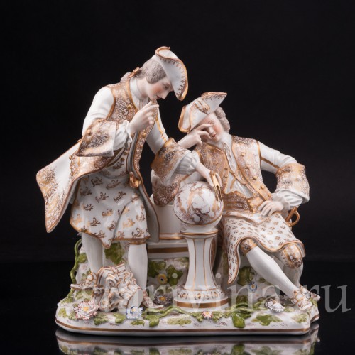 Фарфоровая композиция Вольные каменщики (массоны), Carl Thieme, Германия, нач. 20 в.