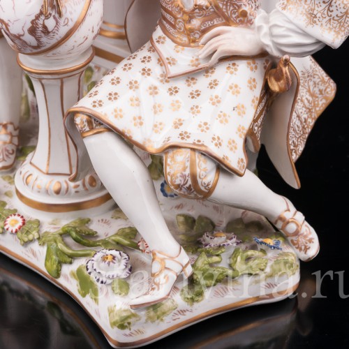 Фарфоровая композиция Вольные каменщики (массоны), Carl Thieme, Германия, нач. 20 в.