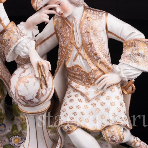 Фарфоровая композиция Вольные каменщики (массоны), Carl Thieme, Германия, нач. 20 в.