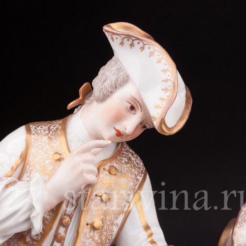 Фарфоровая композиция Вольные каменщики (массоны), Carl Thieme, Германия, нач. 20 в.