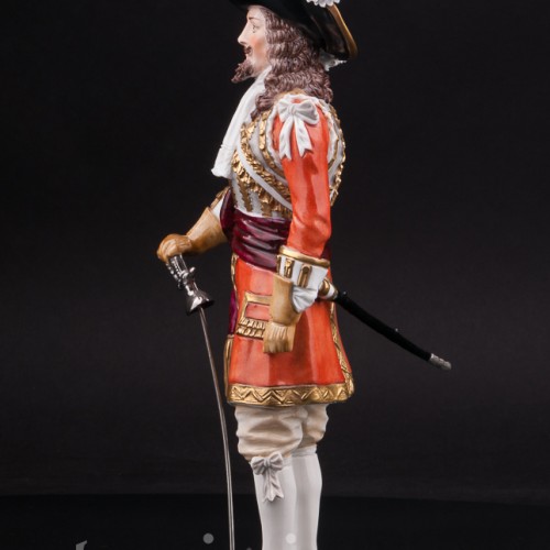 Статуэтка из фарфора Офицер Шотландской гвардии, 1660, Sitzendorf, Германия, сер. 20 в.
