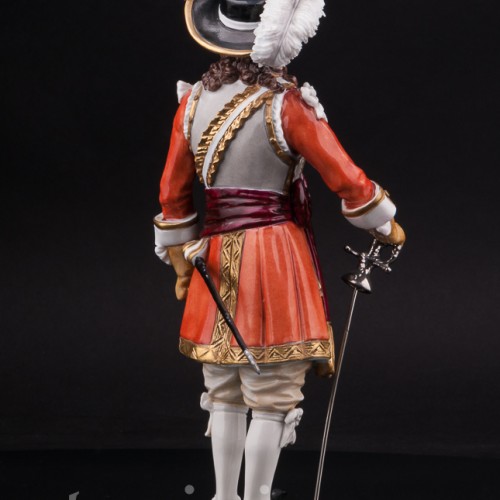 Статуэтка из фарфора Офицер Шотландской гвардии, 1660, Sitzendorf, Германия, сер. 20 в.