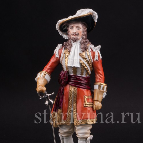 Статуэтка из фарфора Офицер Шотландской гвардии, 1660, Sitzendorf, Германия, сер. 20 в.