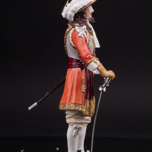 Статуэтка из фарфора Офицер Шотландской гвардии, 1660, Sitzendorf, Германия, сер. 20 в.