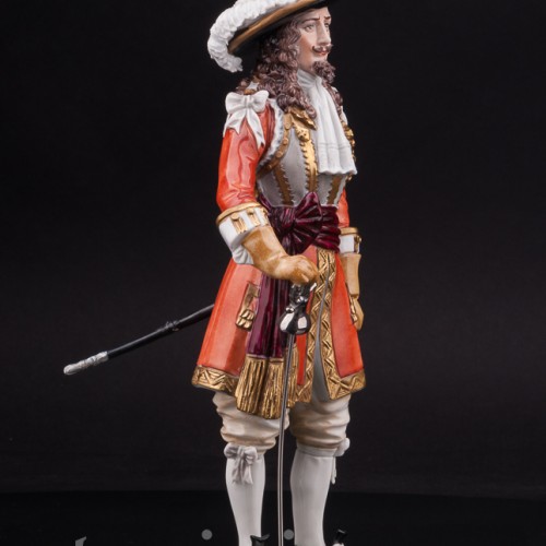 Статуэтка из фарфора Офицер Шотландской гвардии, 1660, Sitzendorf, Германия, сер. 20 в.