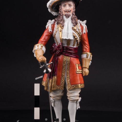 Статуэтка из фарфора Офицер Шотландской гвардии, 1660, Sitzendorf, Германия, сер. 20 в.