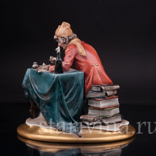 Бисквитная фарфоровая статуэтка Поэт, Capodimonte, Италия, вт. пол. 20 века.