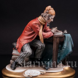 Бисквитная фарфоровая статуэтка Поэт, Capodimonte, Италия, вт. пол. 20 века.