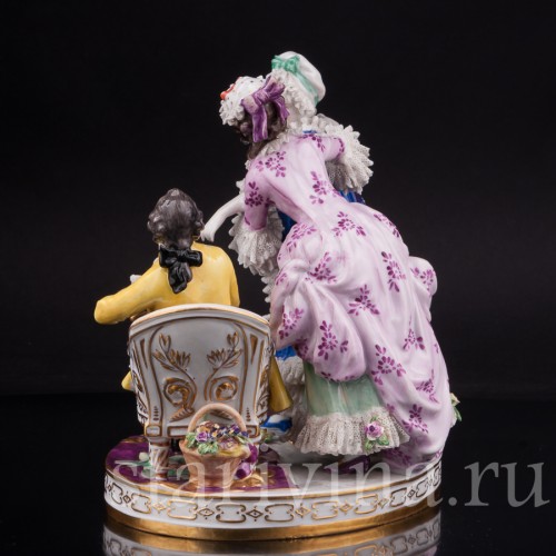 Композиция из фарфора "Рассвет", кружевная, Volkstedt, Германия, до 1935 г.