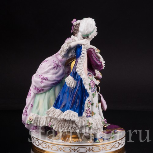 Композиция из фарфора "Рассвет", кружевная, Volkstedt, Германия, до 1935 г.