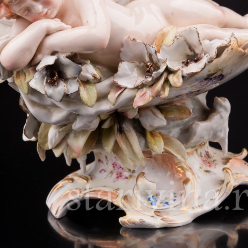 Фарфоровая статуэтка Спящая фея Volkstedt, Германия, кон. 19 в.