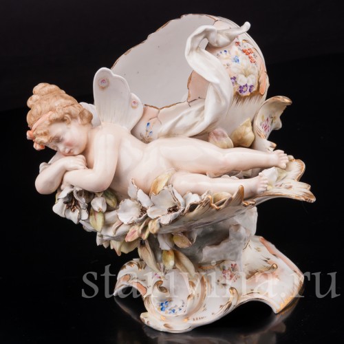Фарфоровая статуэтка Спящая фея Volkstedt, Германия, кон. 19 в.