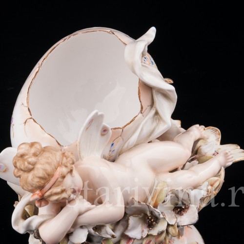 Фарфоровая статуэтка Спящая фея Volkstedt, Германия, кон. 19 в.