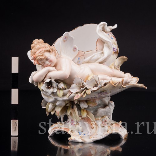 Фарфоровая статуэтка Спящая фея Volkstedt, Германия, кон. 19 в.