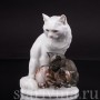 Фарфоровая статуэтка Кошка с котятами, Rosenthal, Германия, 1928 год.